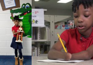 Anaya Ellick - Bicampeã do concurso de caligrafia - Fotos: Greenbrier Christian Academy