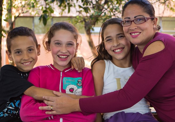 Famílias no “Dia de Quem cuida de mim”. Foto: Reprodução