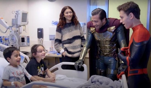 Tom Holland, Zendaya, e Jake Gyllenhaal 