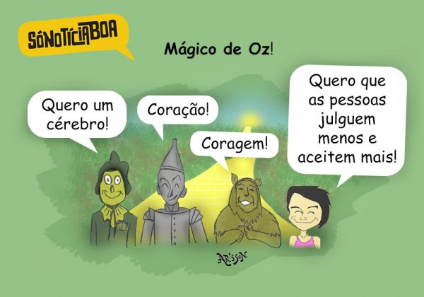 Charge selecionada para o livro didático - Arte: Arisson/SnB
