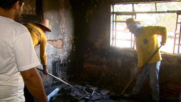 Asilo incendiado - Foto: Eder Ribeiro / EPTV