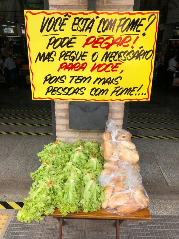 Cartaz do mercado de Araçatuba - Foto: arquivo pessoal