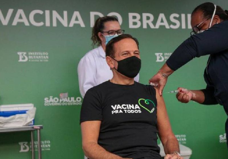 Doria recebeu a 1ª dose da vacina contra Covid-19 no mês passado - Foto Divulgação