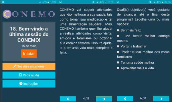 Tela do app Conemo - Foto: divulgação